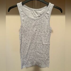 Cherokee Gray Sleeveless Fitted Tank Top